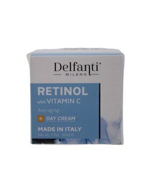 Delfanti Milano Day Cream SEALED Retinol Vitamin C Anti Aging 1.7oz 50ml Cream